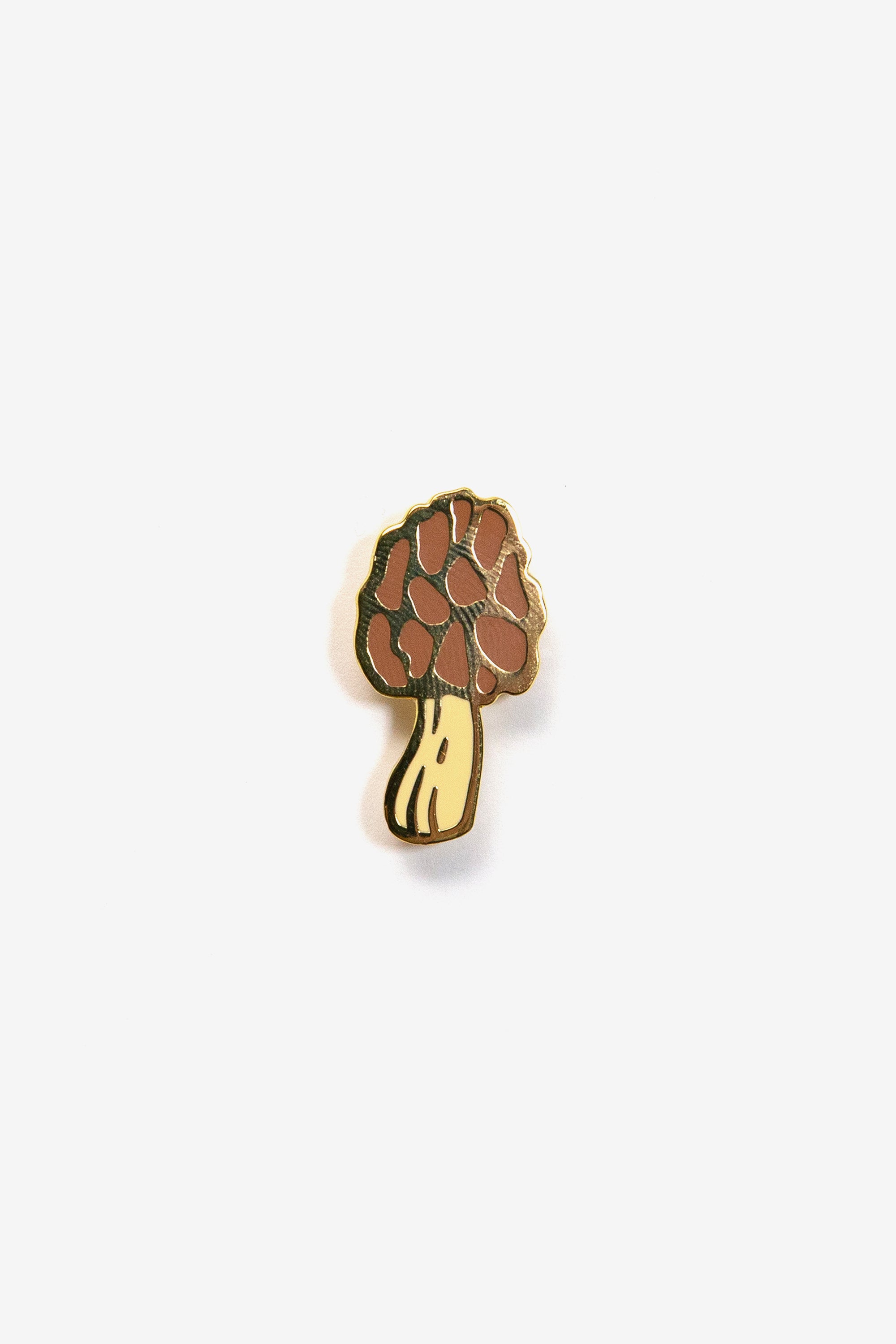 Morel Mushroom Enamel Pin Lapel