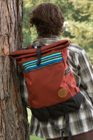 Sycamore Roll Top Backpack - Brick