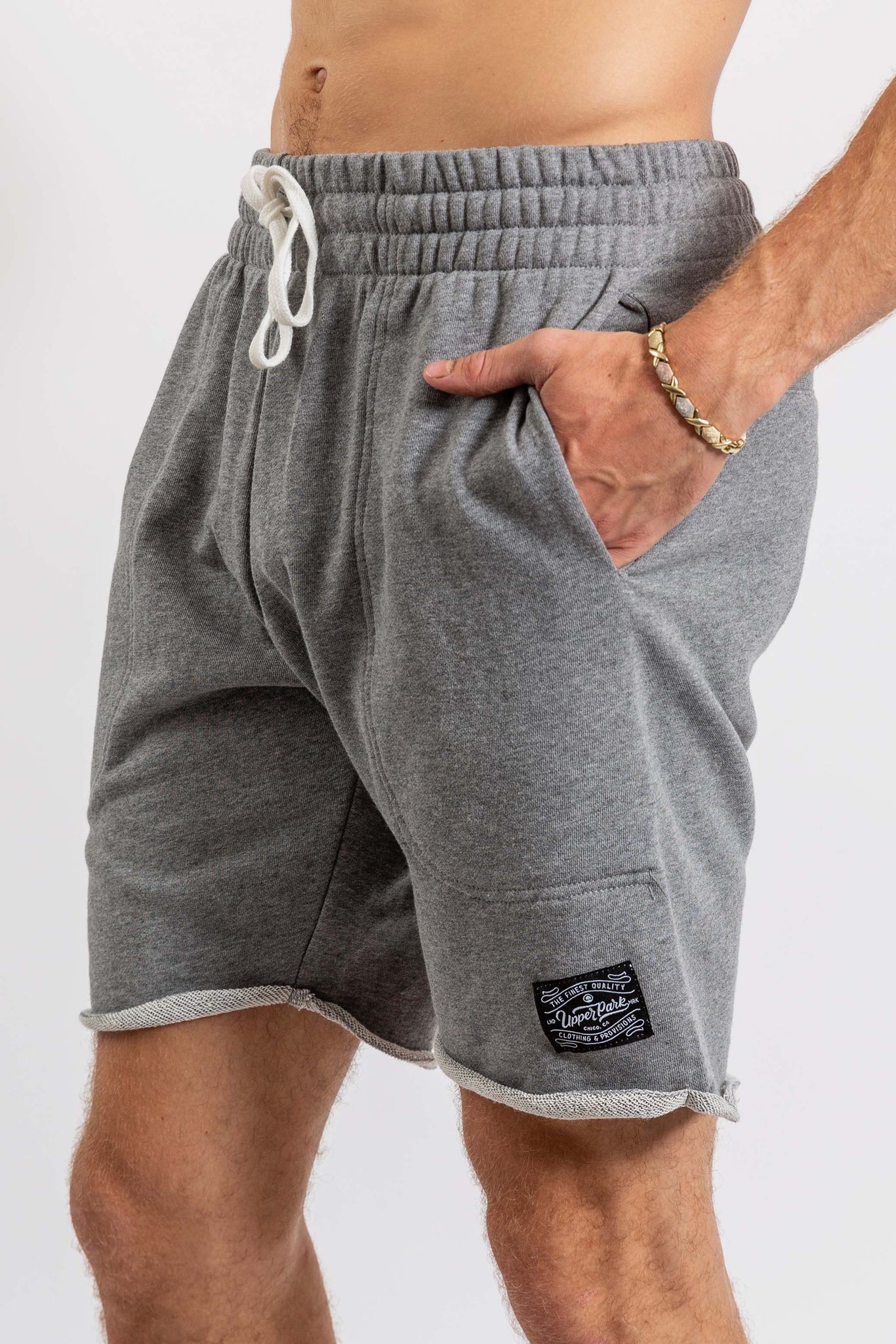 Men's Pro Label Sweat Shorts - Steel Heather – Upper Park